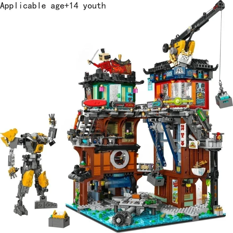 

Новая городская серия, мастерская ниндзя, строительные модели, строительные блоки, сделай сам, 3244 шт., креативная сборка, кирпичи, детские подарки