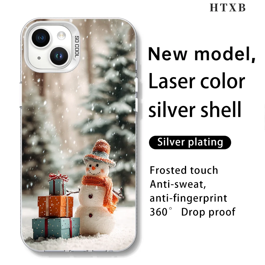 선물 더미 눈사람 아이폰 17에서 11 프로 맥스 플러스까지 사용 가능한 폰 케이스