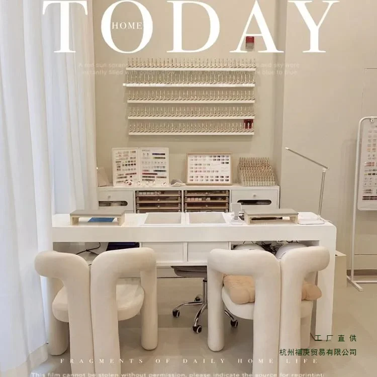 Simple Korean budget nail  table Japanese single and double nail art table