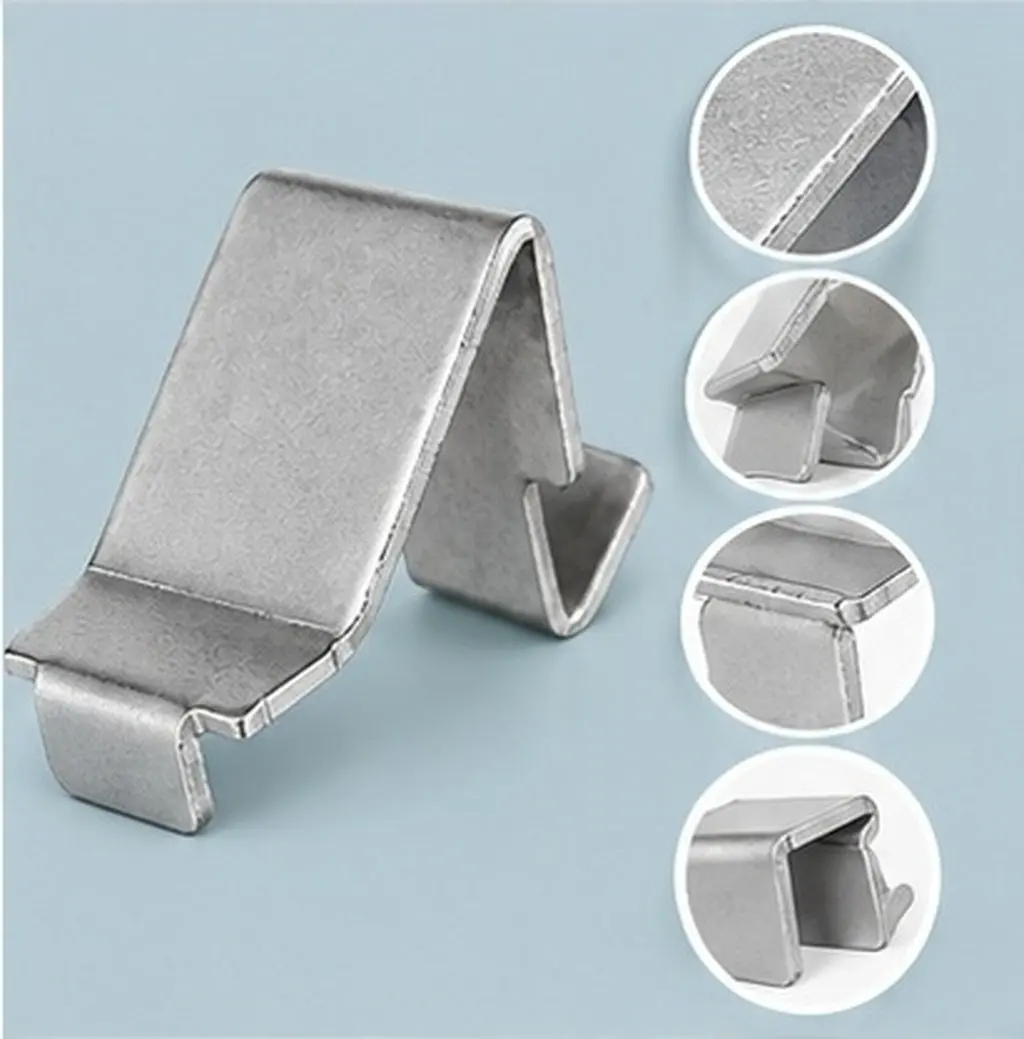 50Pcs Iron Cabinet Shelf Clips Metal Partition Clips File Cabinet Support Clamps Detachable Pilaster Buckle for Storage