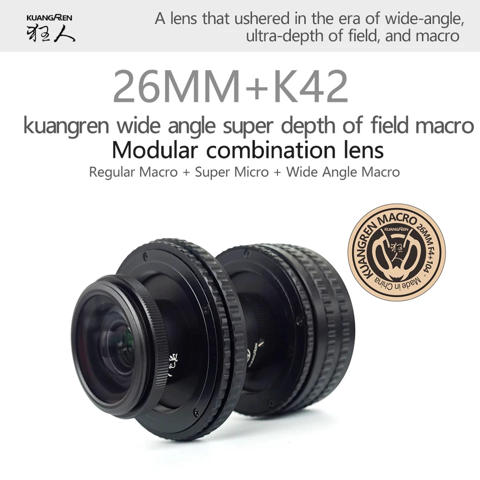 pf) kuangren k42 Wide Angle Super Scene Macro Camera Lens Full