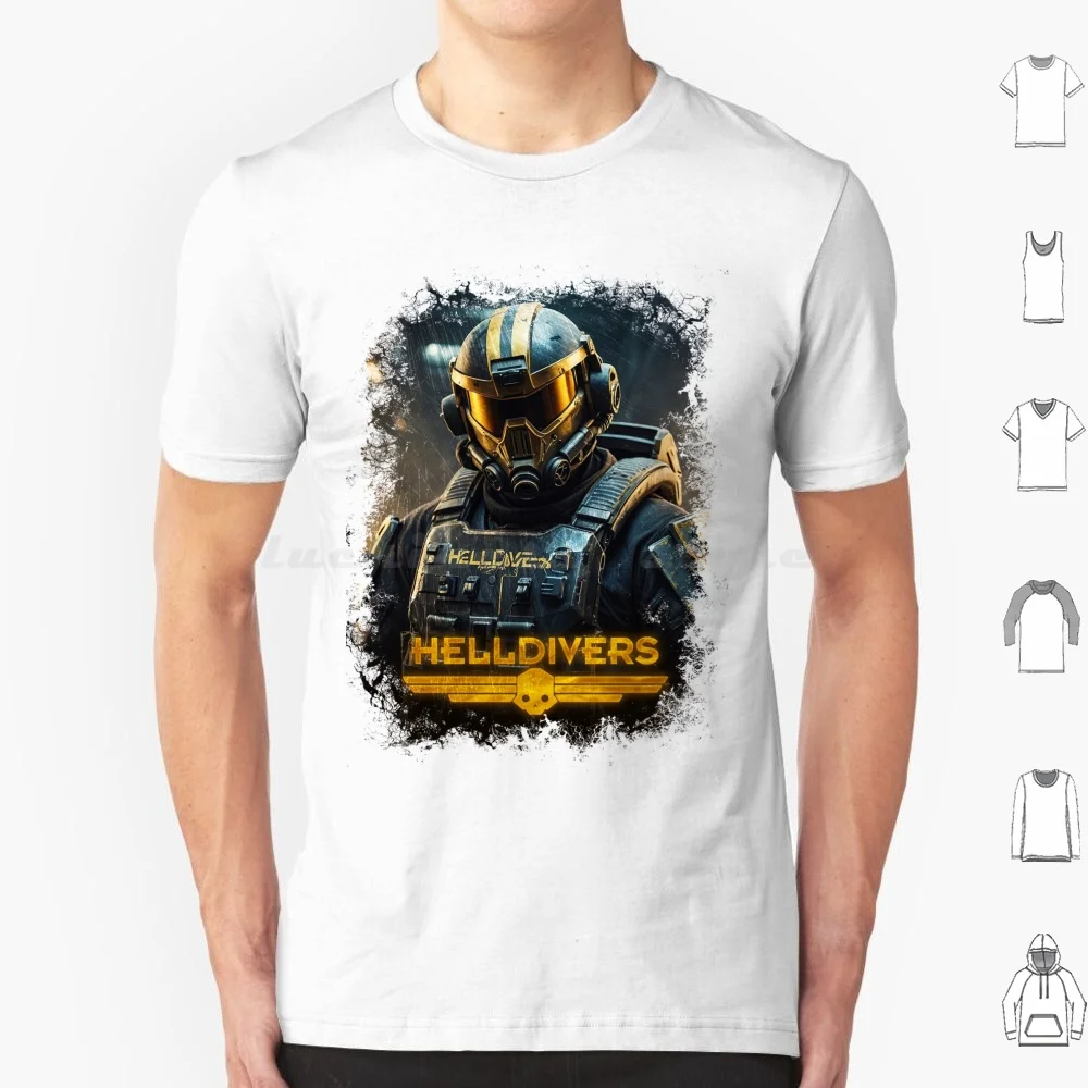 Helldivers Essential T Shirt Men Women Kids 6xl Helldivers Helldivers 2 Liberty Humor Gamers Ps4 Hardcore Skull Dive Harder