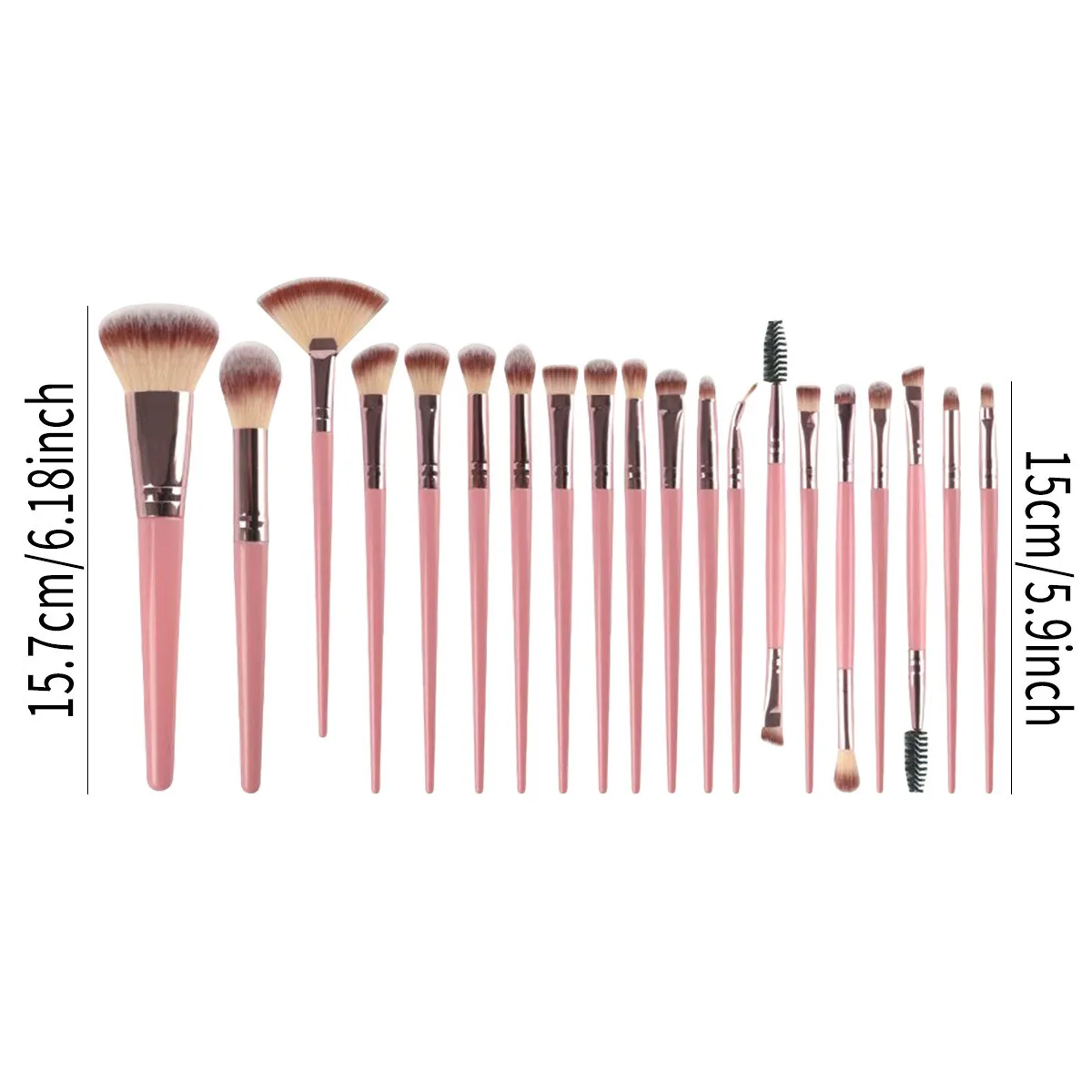 All-in-one 43 Pcs Pink Makeup Set Flocking Triangle Puffs Cosmetic Brushes & Sponges High Value Travel Case Box New 2026 Kit