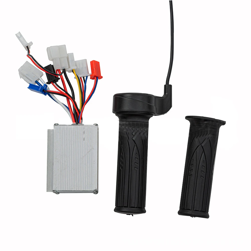 

24-48V Brush Controller Throttle Grip Set Comfortable Grip Digit Display Heat Dissipation For 24V 36V 48V Motors