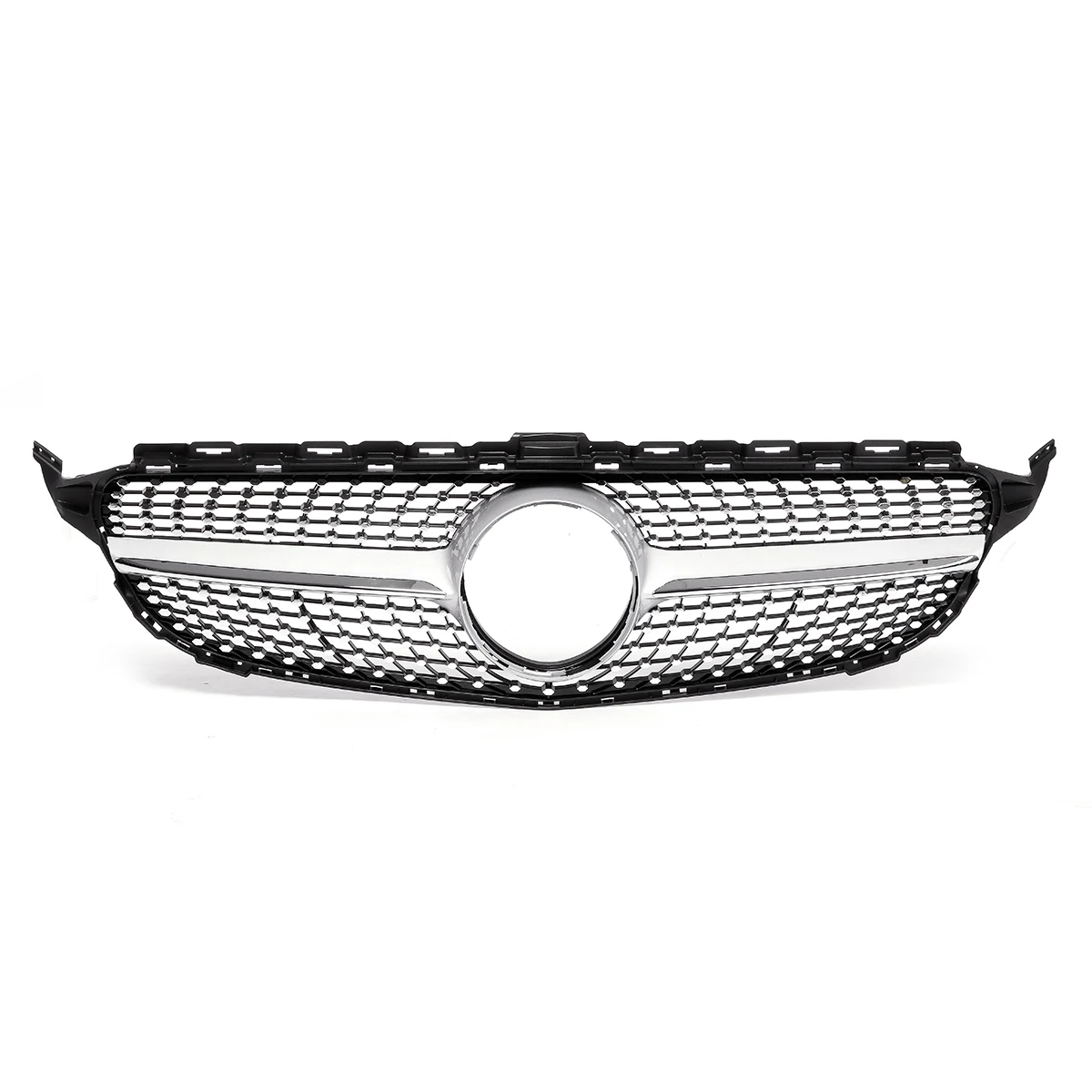 New Diamond Style Car Front Grill Front Bumper Grill Grille For Mercedes For Benz C Class W205 C200 C250 C300 C350 2015-2018