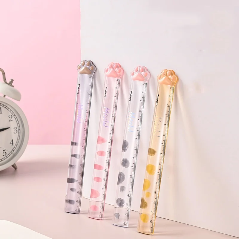 36pcs-lot-kawaii-cat-paw-ruler-creative-drawing-painting-tool-bookmark-promotional-stationery-gift-school-supplies