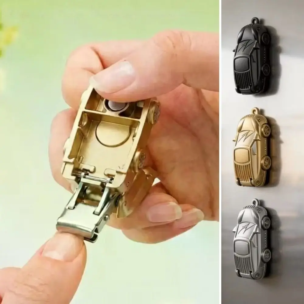 Stainless Steel Car Shape Nail Clipper Foldable Mini Size Keychain Fingernail Clipper Portable Magnetic Closure
