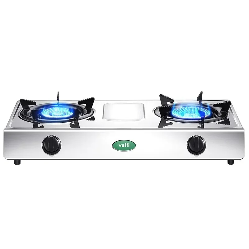 4.2KW Stainless Steel Cooktop with Dual Burners Easy-to-Clean Surface and Flame-Out Protection HOT SALES
