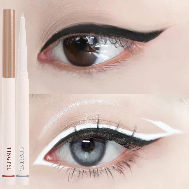 1PCS Waterproof Eyeliner Gel Pen Long Lasting Sweatproof Smooth Matte Easy To Wear Black White Eyeliner Pen Women Eyes Makeup