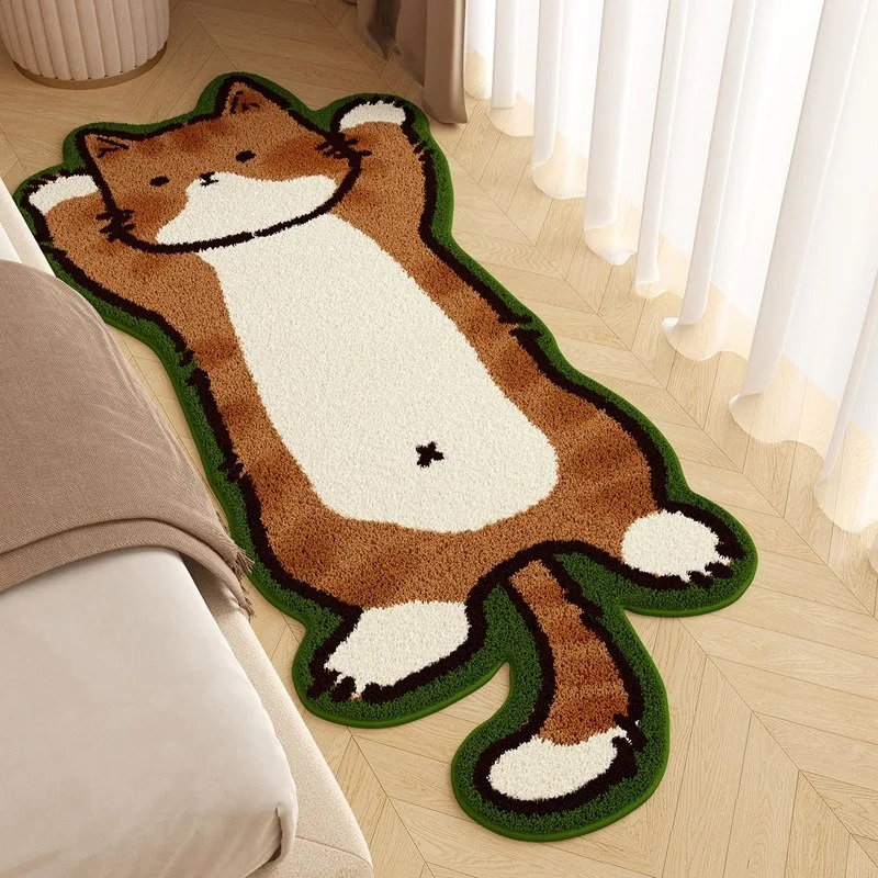 

New special-shaped cartoon cashmere floor mat entry door sofa living room bedroom foot mat autumn and winter gift non-slip mat