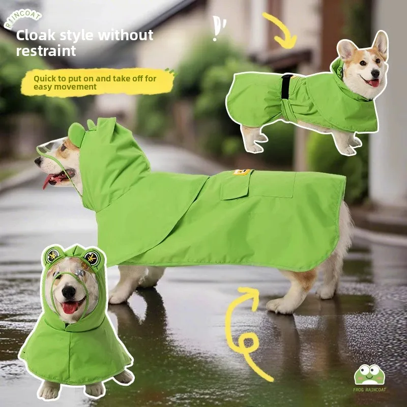 

Dog raincoat waterproof and dirt-resistant for outings suitable for small to medium dogs Shiba Inu and Corgi pet raincoat