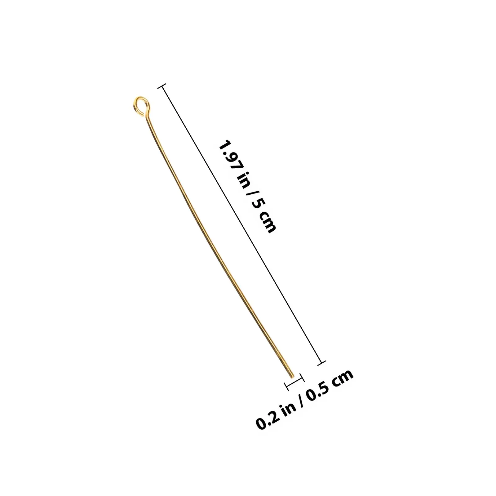 500Pcs Metal Head Pin with Open Eye End for Jewelry Making Craft Earring Bracelet Pendant Connector Dangle Supplies