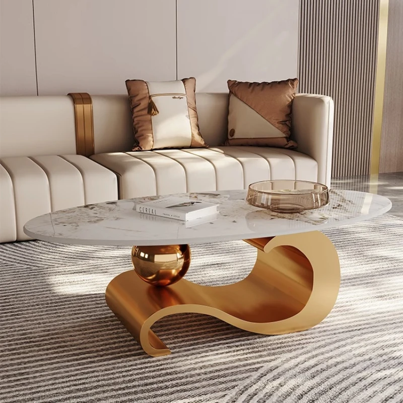 

Design Magazine Coffee Table Hardcover Unique Oval Minimalist Coffee Table Living Room Nordic Mesa Centro Salon Home Furniture