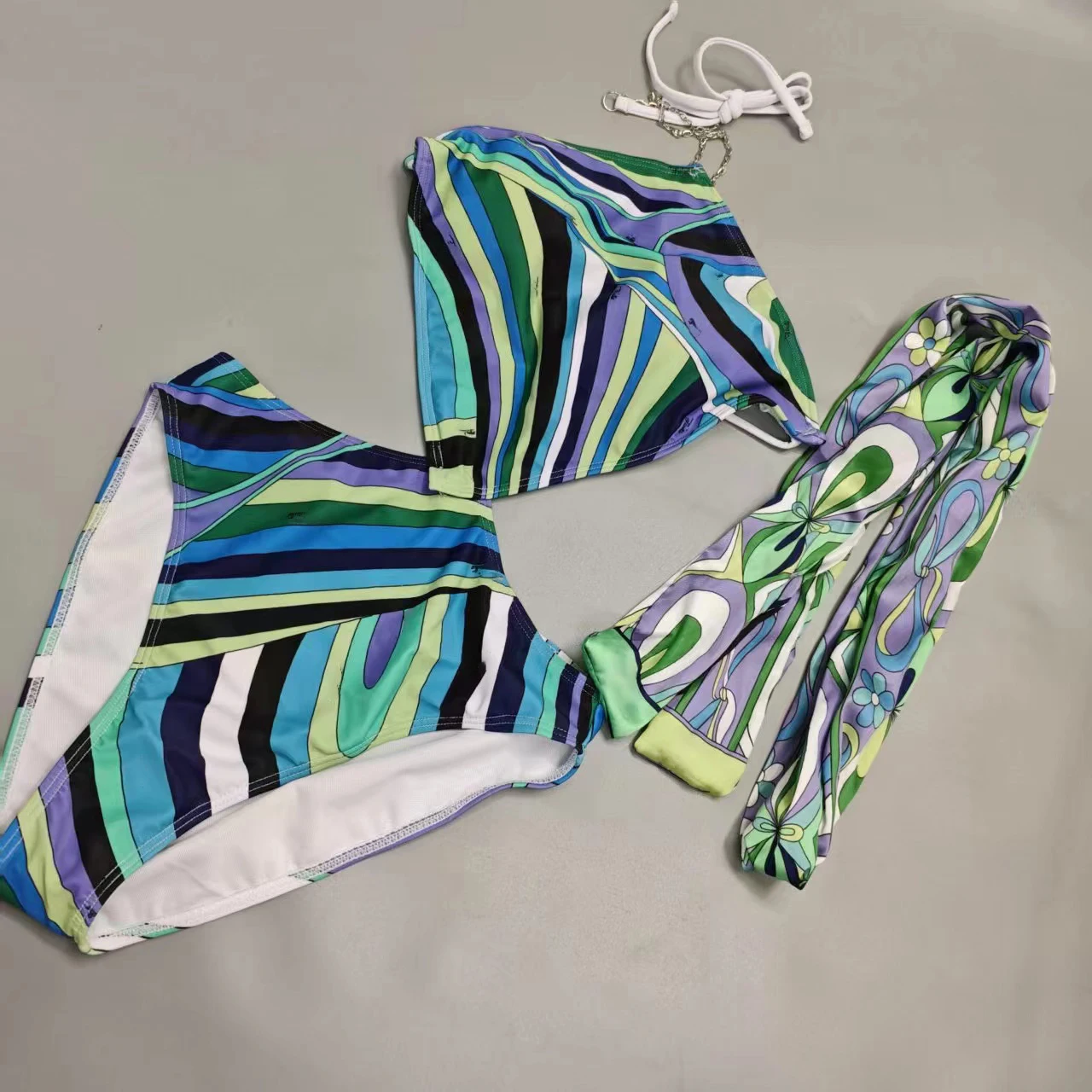 

Fashion Women's Scarf Swimsuit Italy Designer Brand Lady Headband Bathing Suits