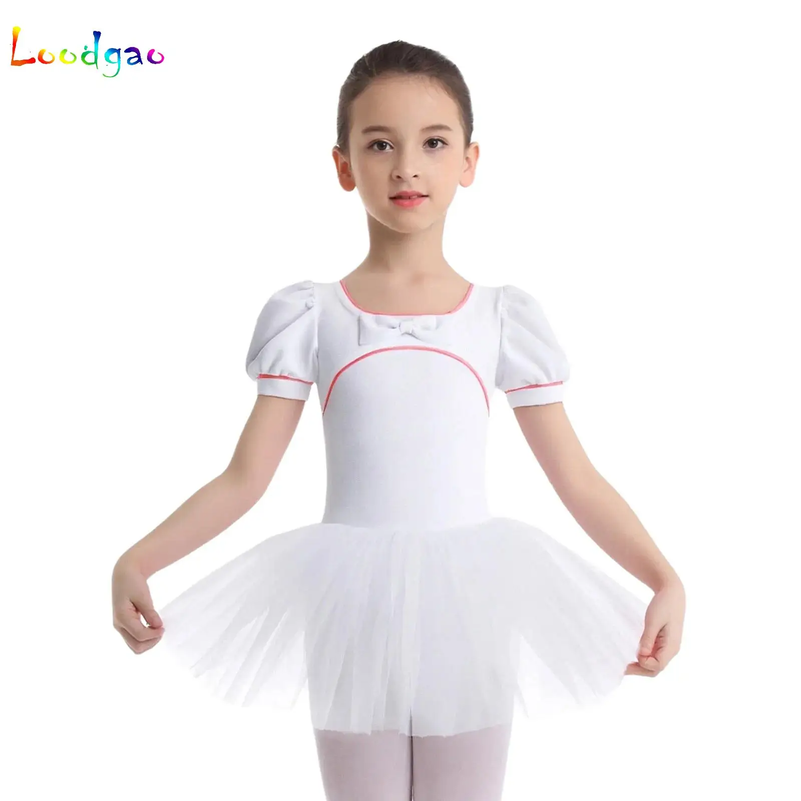

Kids Girls Princess Tutu Dress Bow Velvet Gymnastics Ballet Jersey Leotards Figure Skating Lyrical Dance Performance Costumes