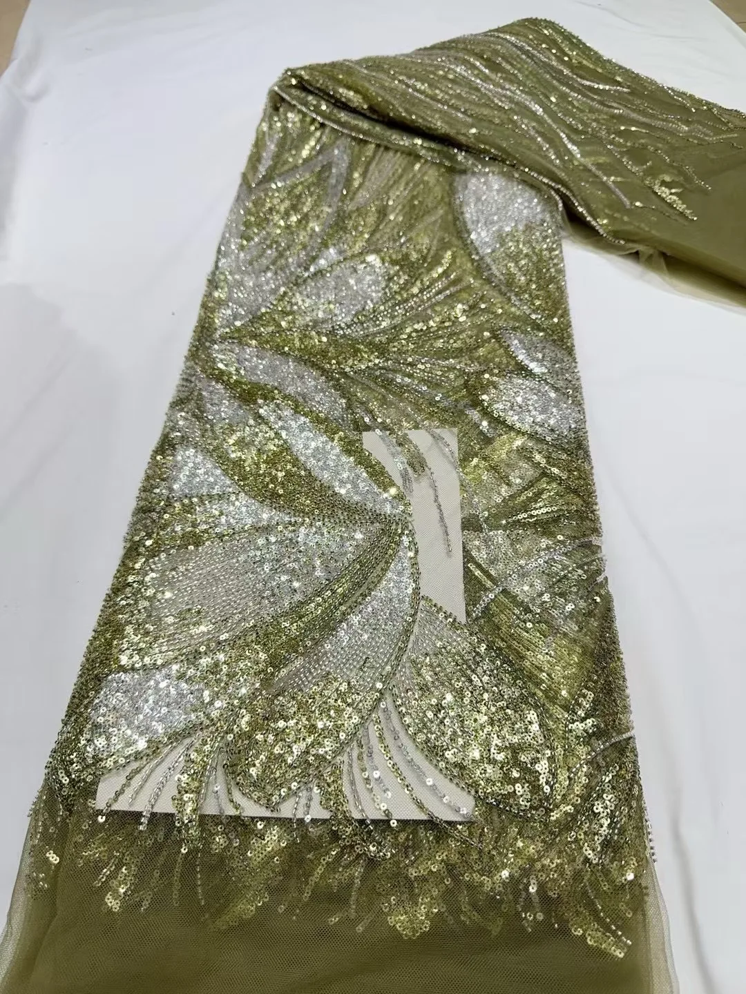 

Africa Nigerian Beaded French Mesh Lace With Sequins High Quality 2025 Embroidery Lace Sequins Lace For Wedding Dresses Women