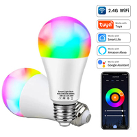 Tuya Smart Bluetooth LED Bulb 12W 15W 18W 220V Dimmable RGB Lamp Smart Life APP Voice Control Alexa Google Assistant Home Decor