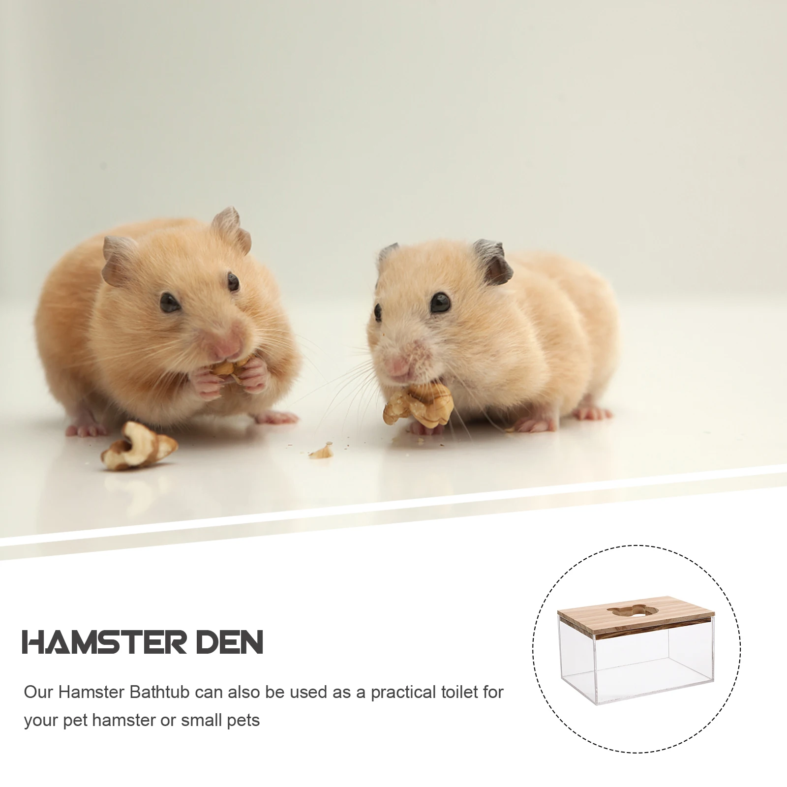 

Creative Transparent Hamster Bathtub Reusable Sand Bath Box For Small Pets Durable Acrylic Cage Pet Toilet Household Chinchilla