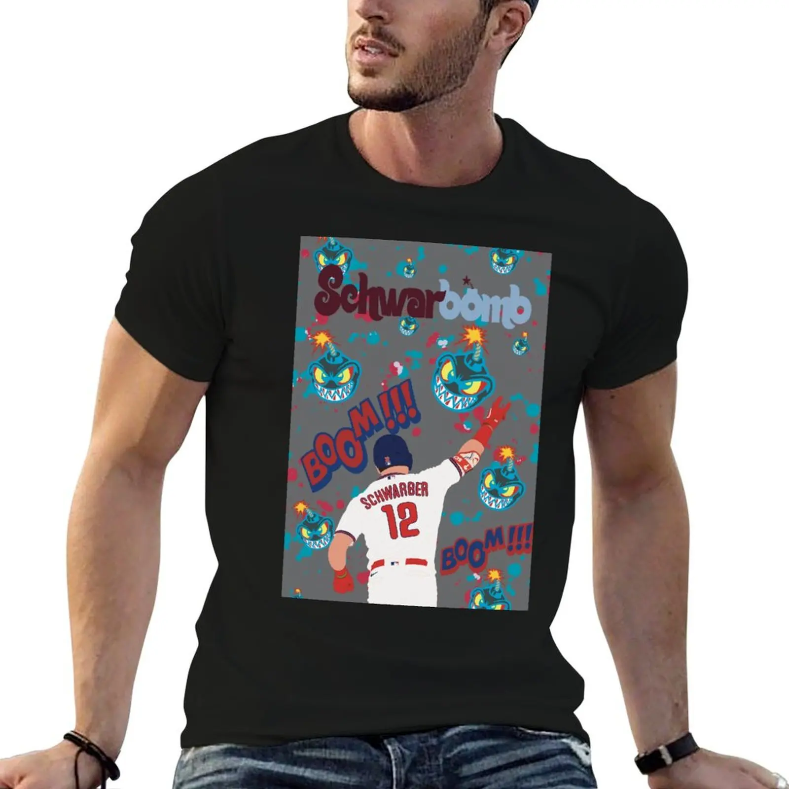 

Schwarbomb T-Shirt t shirt personalised t shirts for man pack cotton man t shirts high quality luxury brand T-Shirt