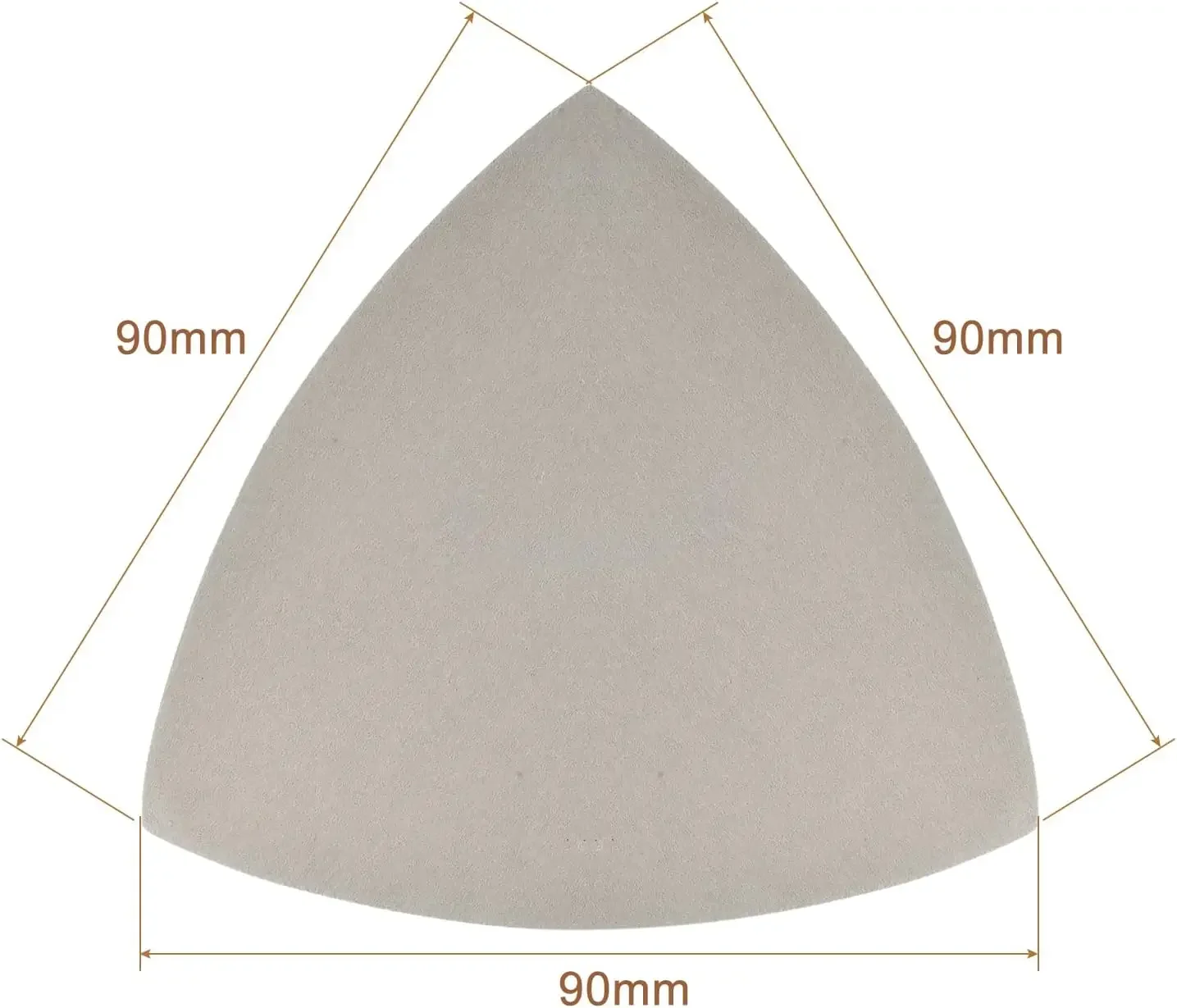 90X90X90 mm Triangle Wet and Dry  Sandpaper 30 Pcs Assorted 2500/3000/4000 Grit Hook and Loop Sanding Paper for Polishing Wood