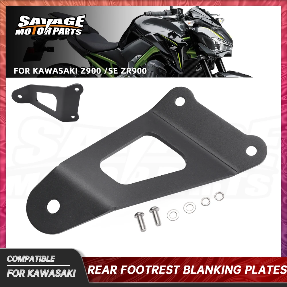 

Z900 Rear Footrest Blanking Plates For Kawasaki Z900 SE ZR900 2022-2024 Foot Peg Exhaust Hanger Bracket Motorcycle Z900 2017+