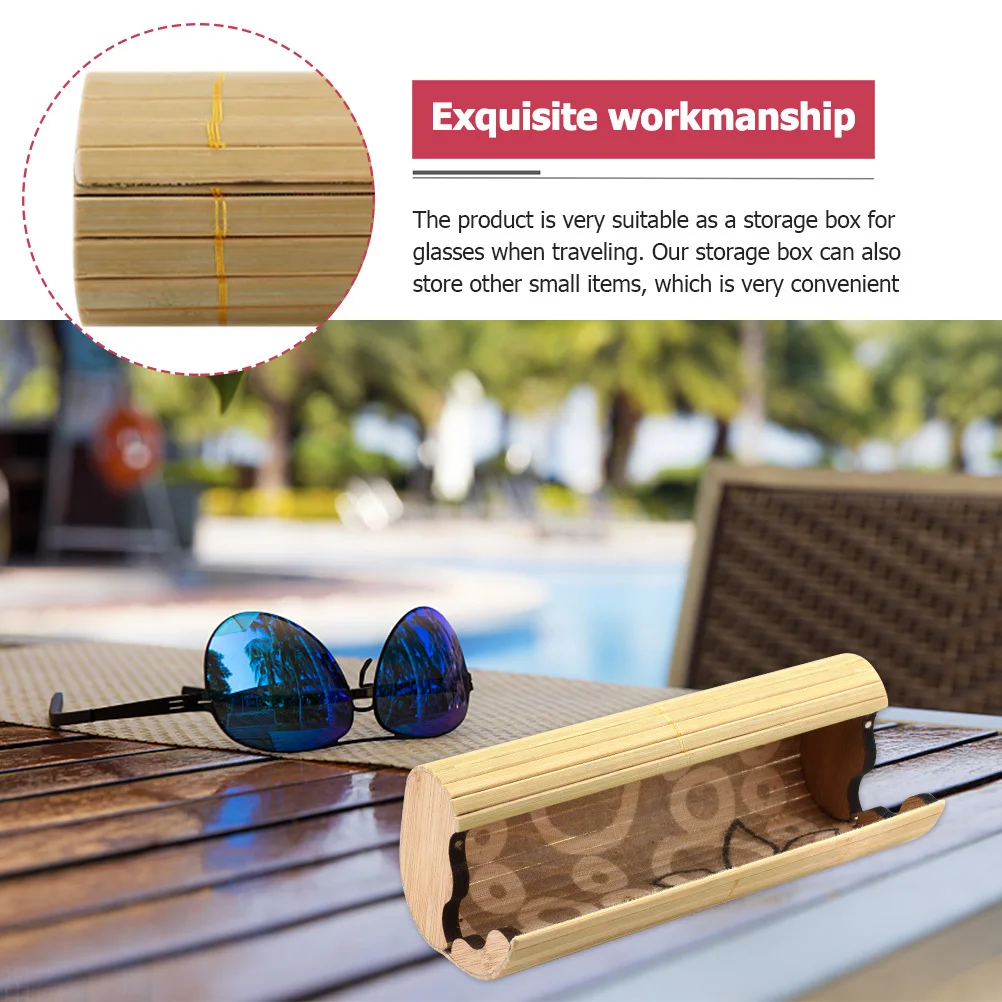 

Bamboo Glasses Case Retro Chic Durable Glasses Holder for Elderly Portable Sunglasses Storage Box Eyeglass Protector Practical