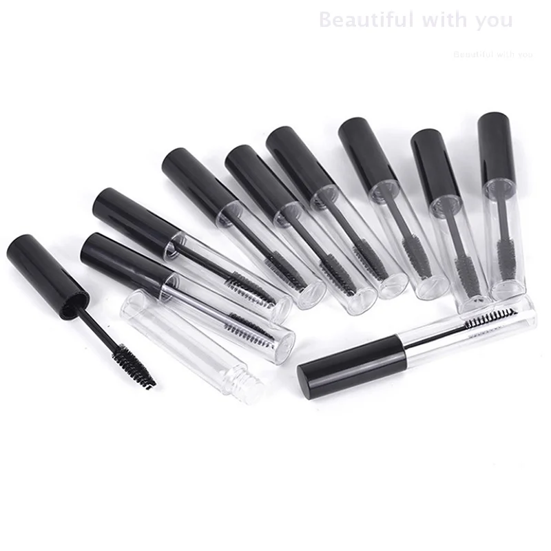 10ml Empty Matte Mascara Tubes Makeup Eyelash Refillable Bottle White Cap Cosmetic Packing Containers Eyebrow Cream Tubes