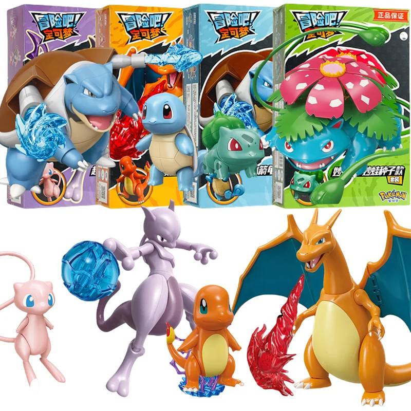 

Original Keeppley Pokemon Pikachu Charizard Venusaur Mewtwo Blastoise Anime Building Blocks Assembly Action Figure Toys Gifts