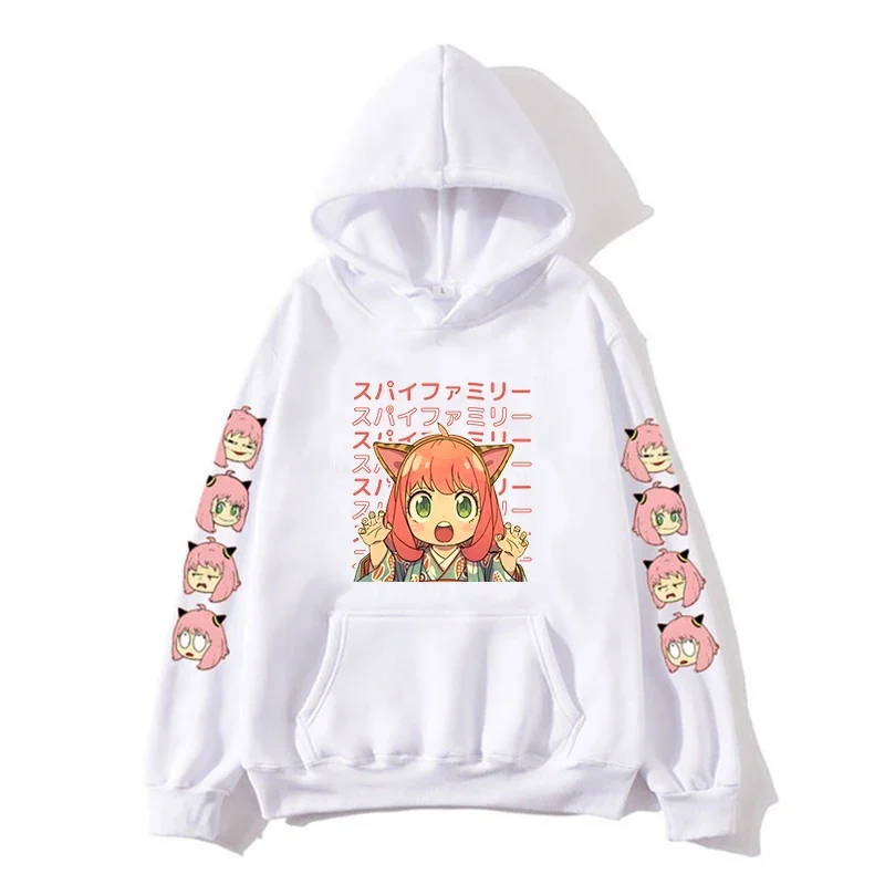 Fashion Streetwear Anya Anime Spy X Family Hoodies Manga Kawaii Cartoon Mens/Women Sweatshirt Tops Unisex Couple Hoodie Plus