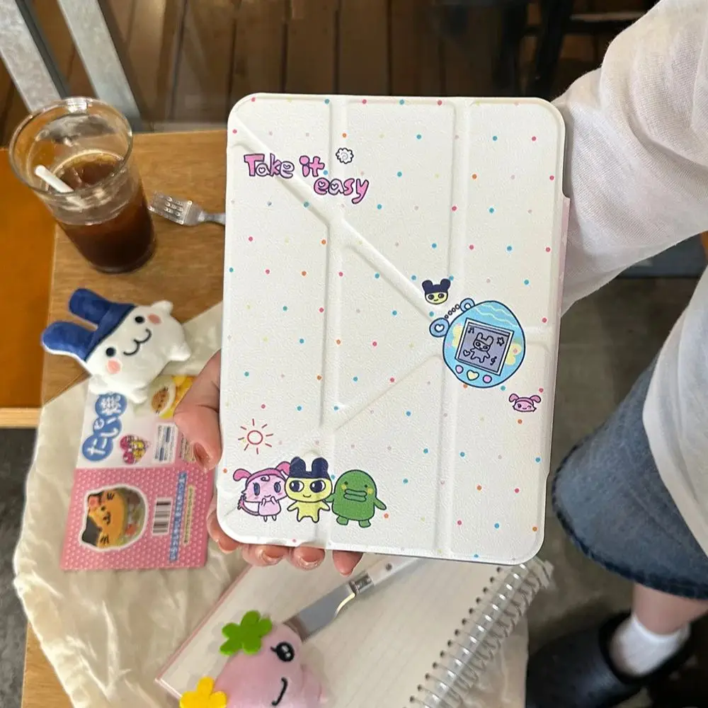 

Korean Ins Tamagotchi New Tablet Case For iPad Pro 11 12.9in 13 M4 M5 Case 9.7 10.2 5/6th 7/8/9 10 11th Mini Air 3 4 5 6 7 Cover