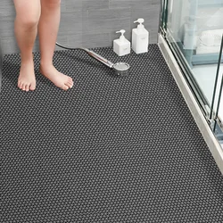 HOCarpet-Polymères de pied en accent d'abeille, Polymères anti-ald, Hôtel, Maison, Salle de douche, Baignoire, Toilette, Ensemble d'accessoires