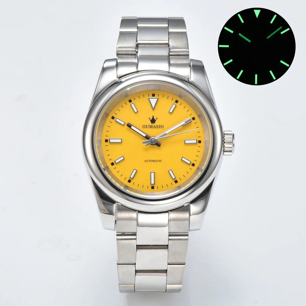 Relojes de pulsera automáticos NH35 de lujo para hombre de 39 mm con pulsera de acero inoxidable El movimiento automático japonés NH35 puede personalizar el logotipo