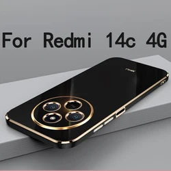 For Redmi 14c 4G Case Soft TPU Case For Xiaomi Redmi 14c 4G Anti-fingerprint Camera Protection Cover