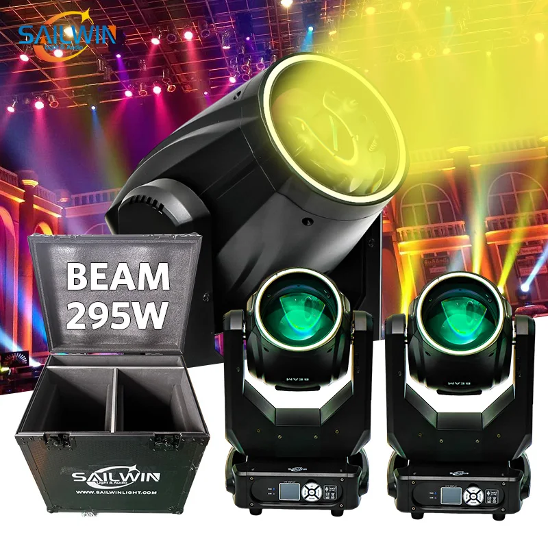 SPAIN STOCK Beam295 DJ Stage Lyre Sharpy 295W 14R Moving Head Beam Light With Flight Case 48+8 Facet Dual Prism