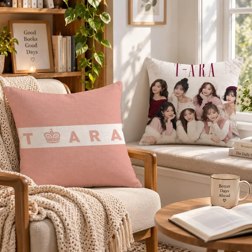 Group Kpop T-T-ARA Cushion Cover Soft Short Cover Washable Sofa Bed Dorm Garden Home Office Chair Decor