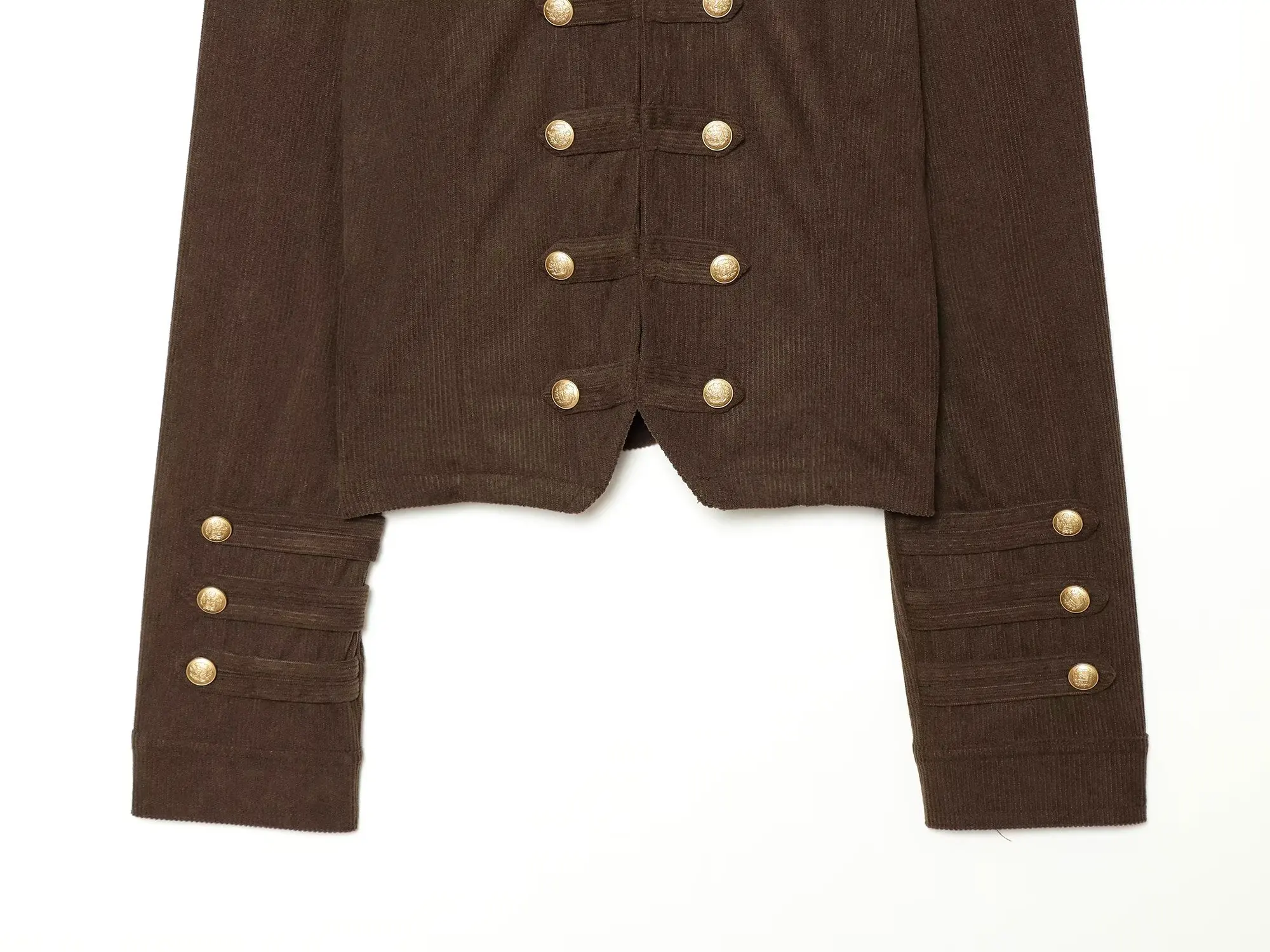 Damen Napoleon Hofstil Retro-Jacken Herbst Damen Kurze Doppelreihige Langarm-Mäntel Damen Freizeitjacken Oberbekleidung – Detail 6