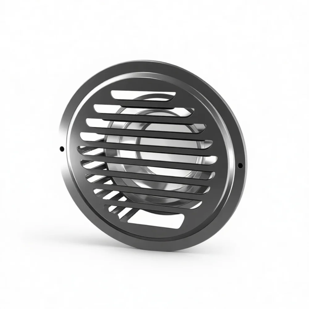 Stainless Steel Flat Vent Cowl Exhaust Duct Grille Decorative Cover With Guard Mesh For Kitchen Range Hood Systems