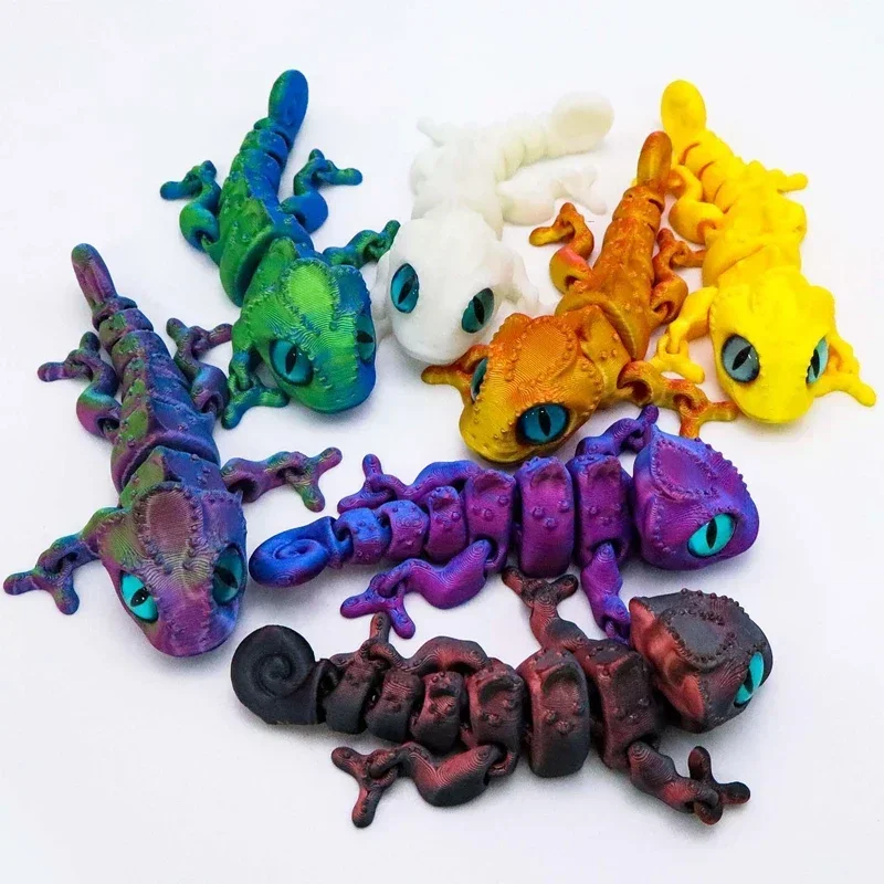 جديد ثلاثية الأبعاد الطباعة الحرباء أرقام متعددة المفاصل المنقولة محاكاة عيون للمنزل اكسسوارات الاطفال هدية غرفة الديكور ثلاثية الأبعاد prinнter