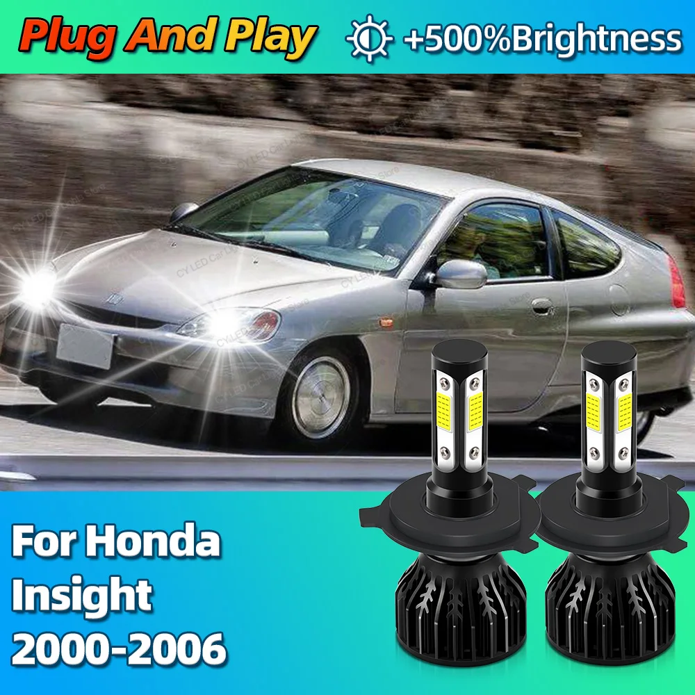 

2 шт. Turbo 30000Lm автомобильные фары светодиодные лампы CANBUS Lights H4 HiLo Beam для Honda Insight 2000 2001 2002 2003 2004 2005 2006