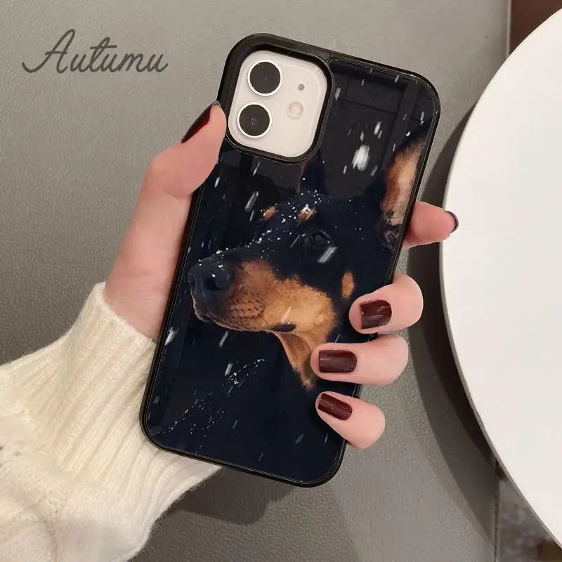 Doberman Pinscher Dog Phone Case for iPhone 15 16 SE2020 11 12 13 14 Pro Max mini 6 7 8 Plus coque Fundas Shell