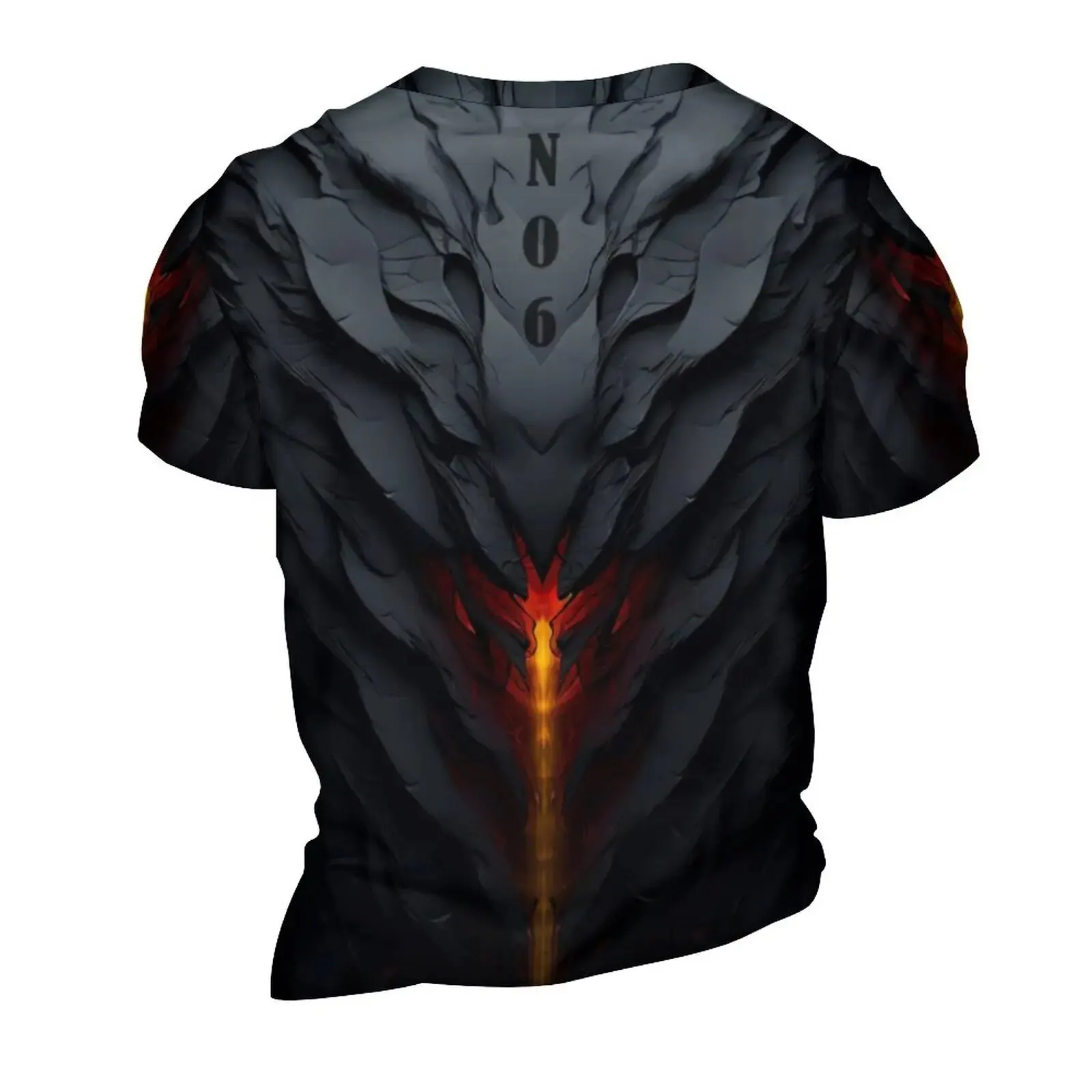 Camiseta 3D con diseño innovador, ropa inspirada en armadura oscura y mecánica, superventas