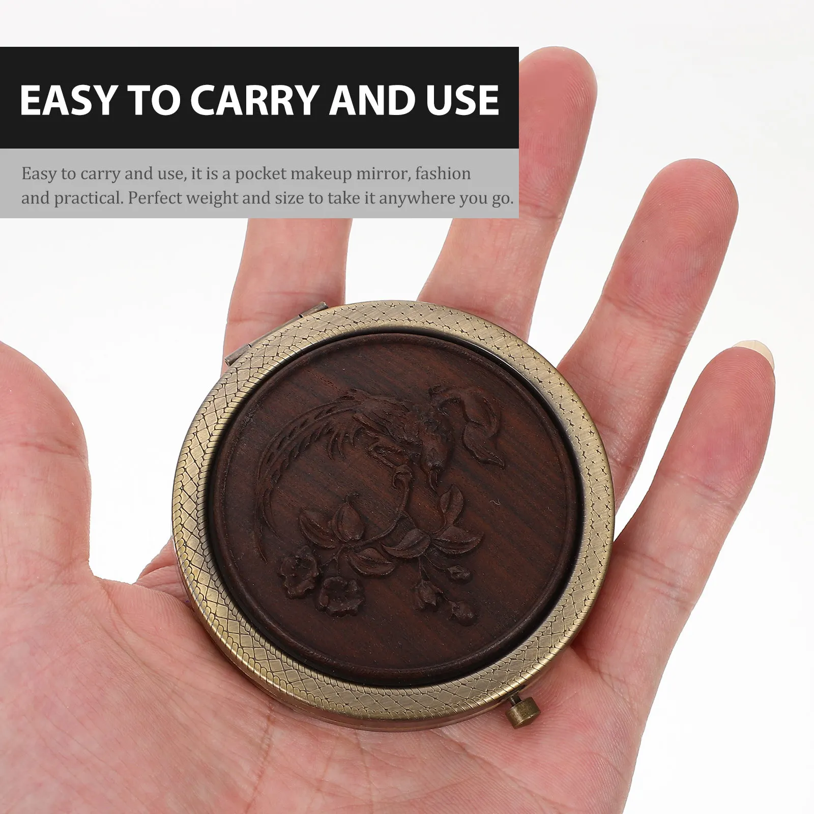 

Mirror Portable Pocket Compact Vanity Dressing Vintage Travel Make up Small Handheld Personal Mirrors