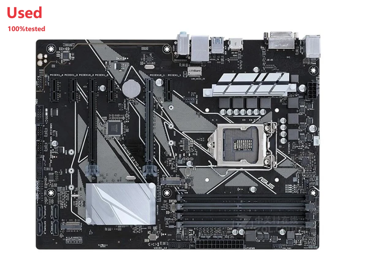 Imagem -02 - Placa Mãe Desktop Lga1151 Ddr4 64gb Core i7 i5 i3 Pci-e 3.0 64gb Intel Z370 Mainboard Usado Prime-z370-p