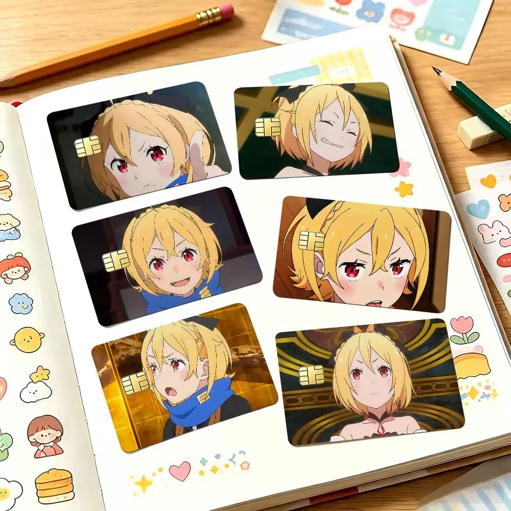 Felt Anime Characters Card Sticker Cartoon Art Credit Card Skin Anti Scratch Bank Debit Card Decal