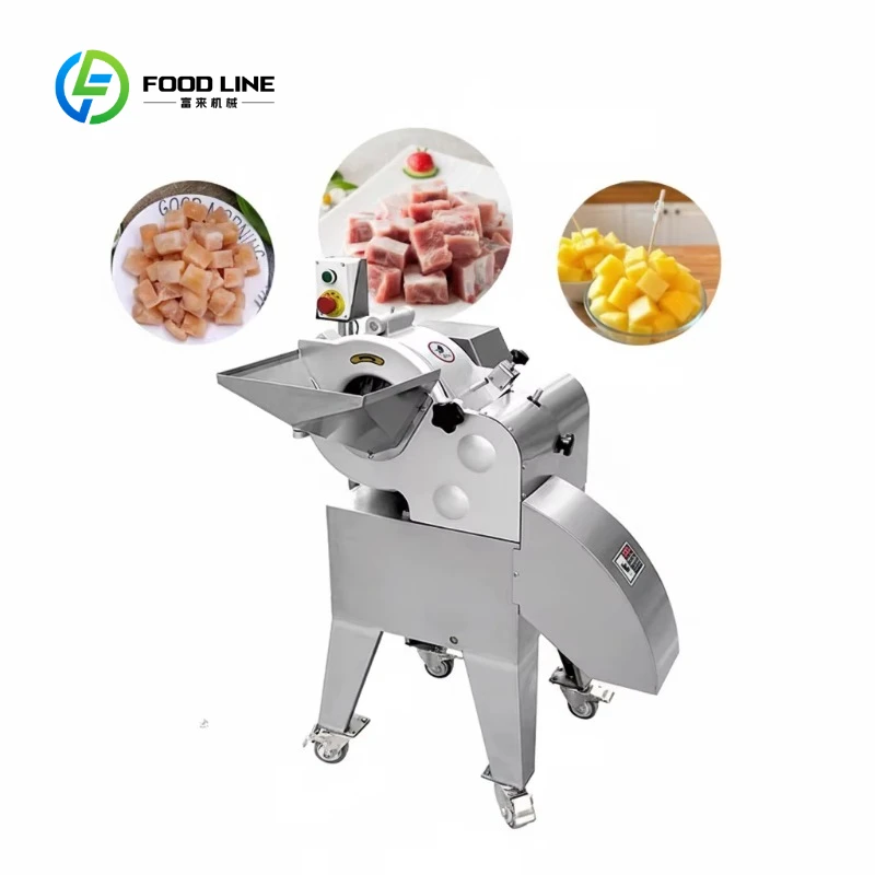 Multi-functional High Efficiency Commercial Auto Radish Mushroom Dicer Cutter 3D Dicing Meat Dicer Slicing Shredding Machine