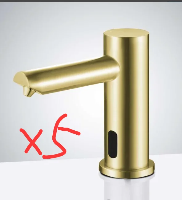 

Torayvino Brushed Gold Automatic Soap Dispenser