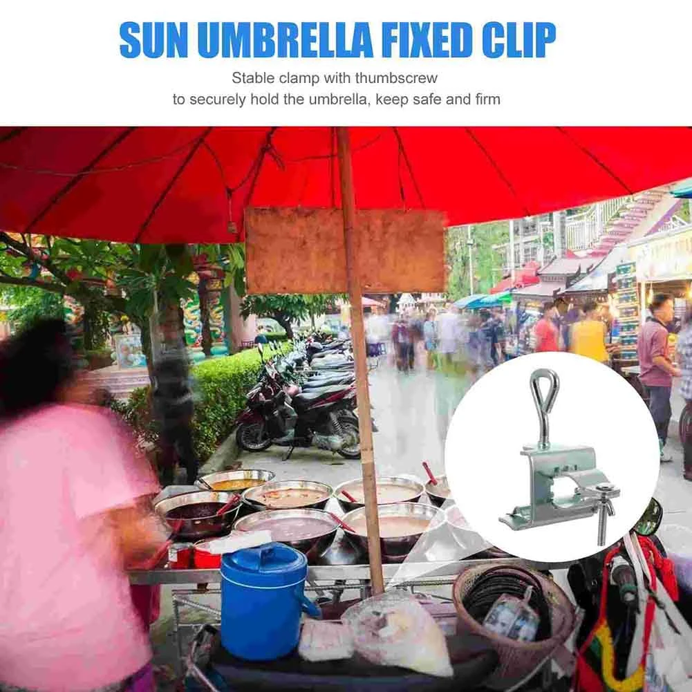PTST Upgrade Umbrella Clamp Stand Holder Heavy Duty Bench Patio Umbrella Fixed Clip Beach Fishing Umbrella Mount Chair Clamp