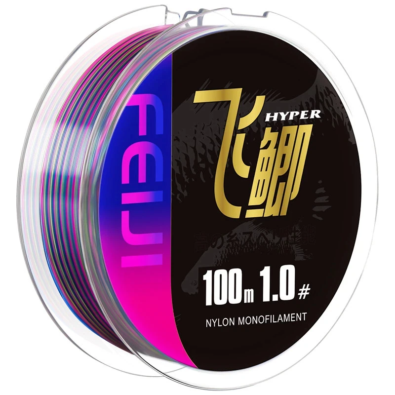 

100m Fluorocarbon Coating Nylon Fishing Line Ultra Smooth Anti Twist Main Line Sub Line Low Stretch Nylon Monofilament Fish Line
