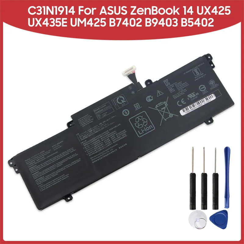 

Replacement Battery C31N1914 For ASUS ZenBook 14 UX425 UX435E UM425 UX435EG B7402 B9403 B5402 5427mAh 11.61V 63Wh