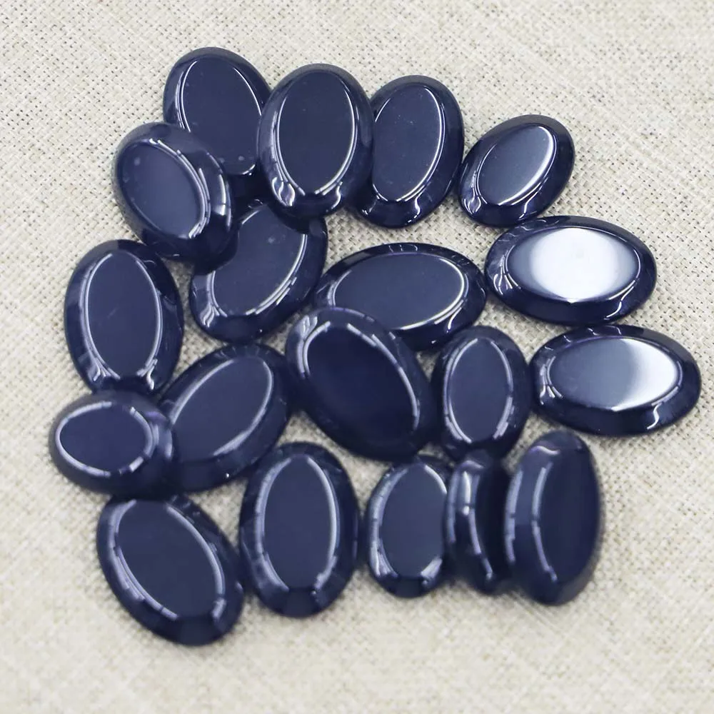 New Natural Stone Black Agate Denier Smooth Decoration Home Ornaments Gift Charms Fashion DIY Jewelry Accessories Wholesale12Pcs